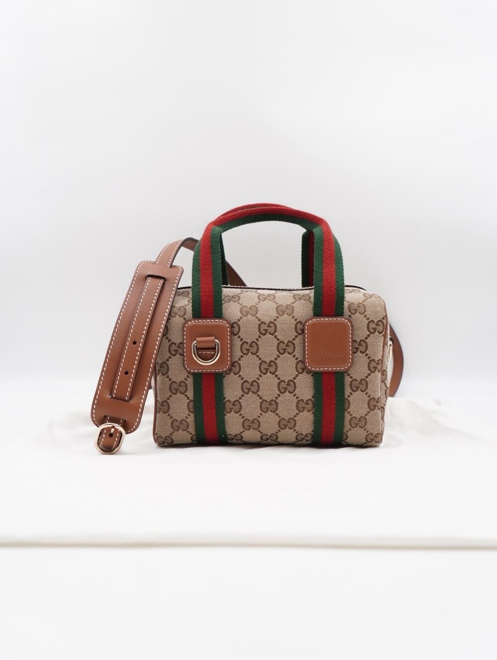 CP09 💕 Gucci GG Supreme Web Mini GG Top Handle Bag